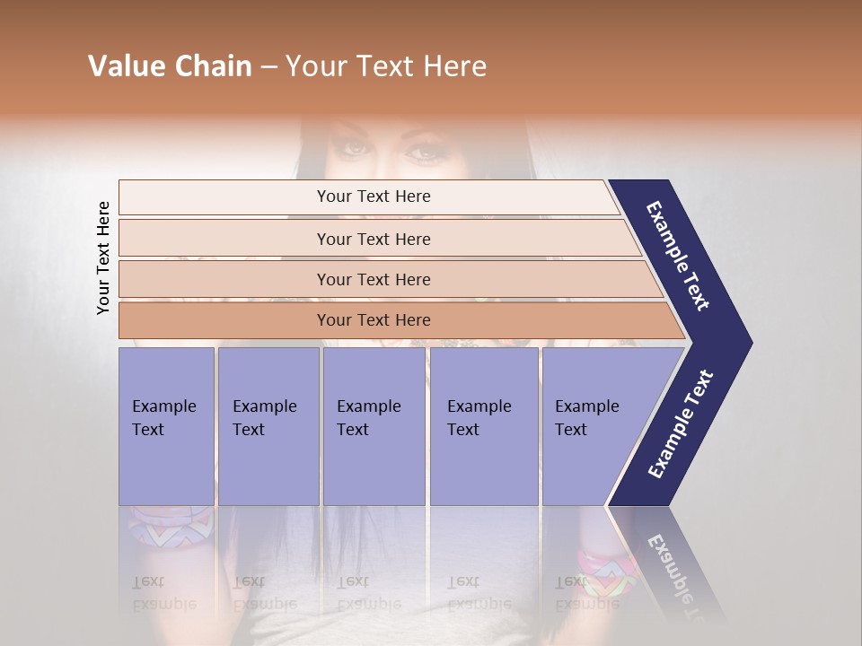 Straight Hair Hairstyle Modern PowerPoint Template