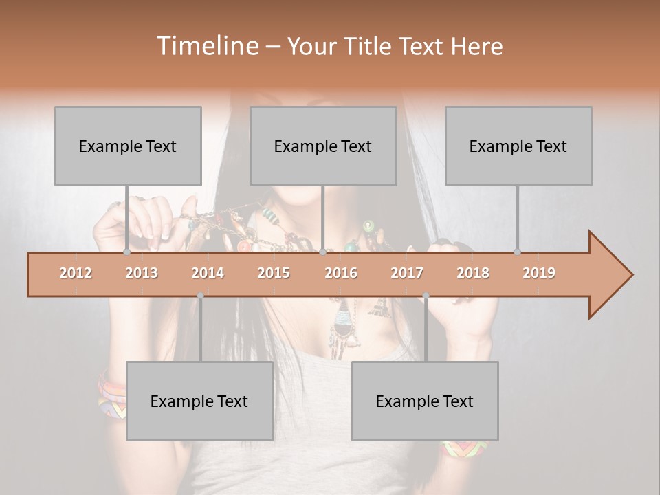 Straight Hair Hairstyle Modern PowerPoint Template