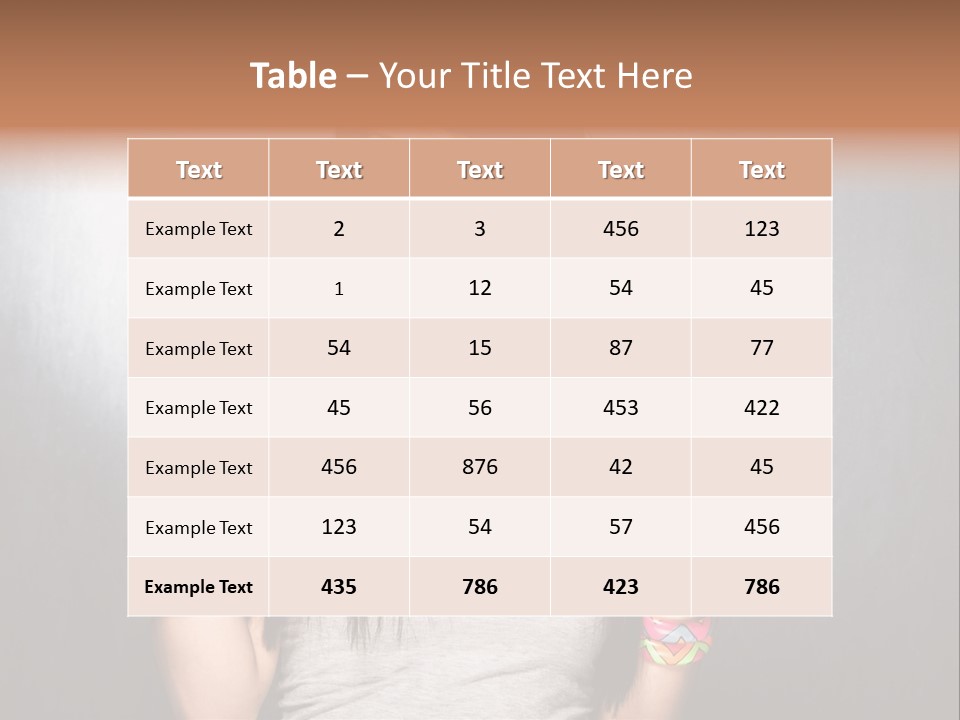 Straight Hair Hairstyle Modern PowerPoint Template