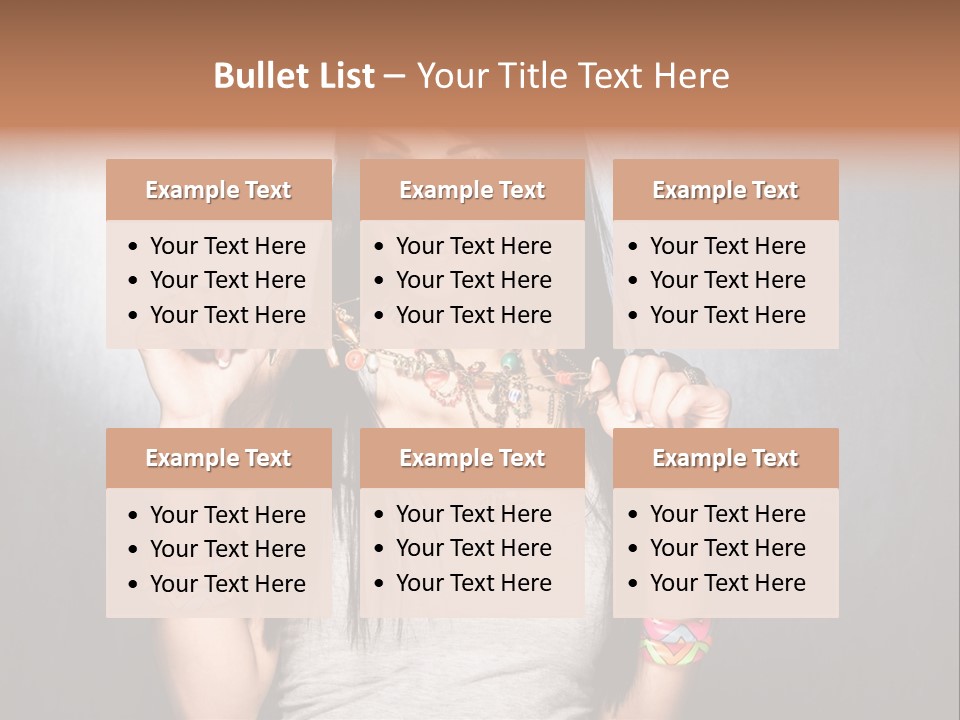 Straight Hair Hairstyle Modern PowerPoint Template