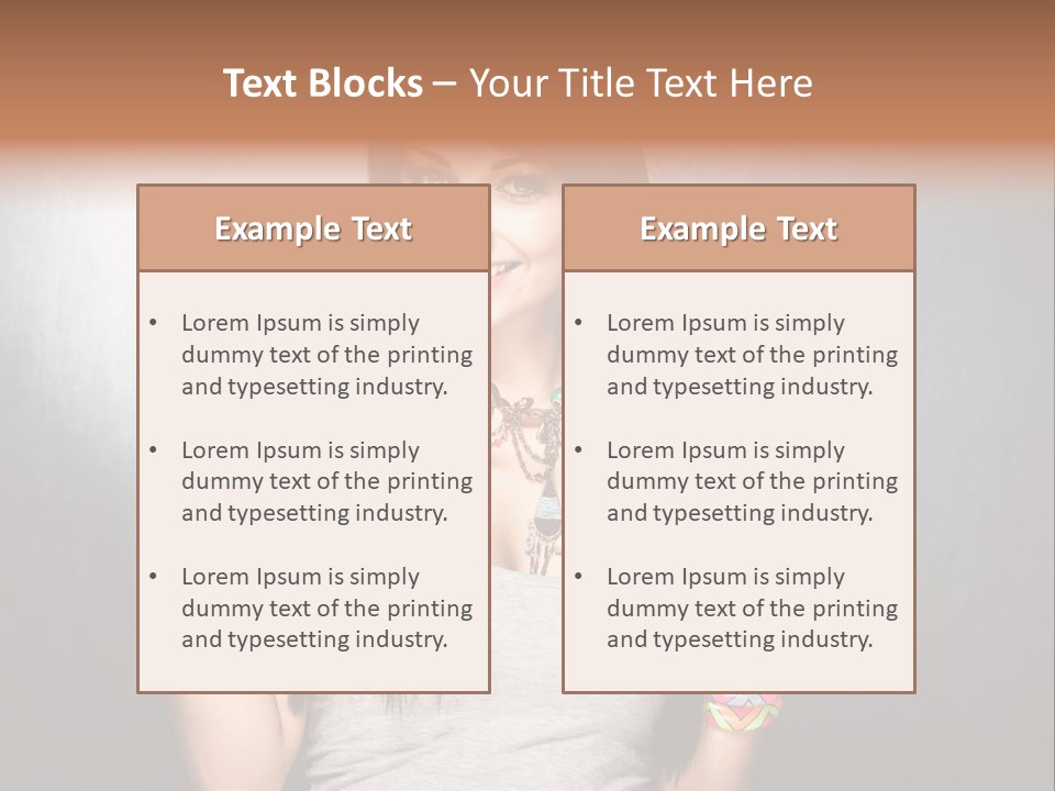 Straight Hair Hairstyle Modern PowerPoint Template