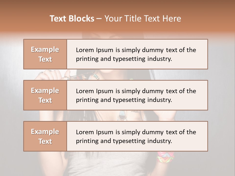 Straight Hair Hairstyle Modern PowerPoint Template