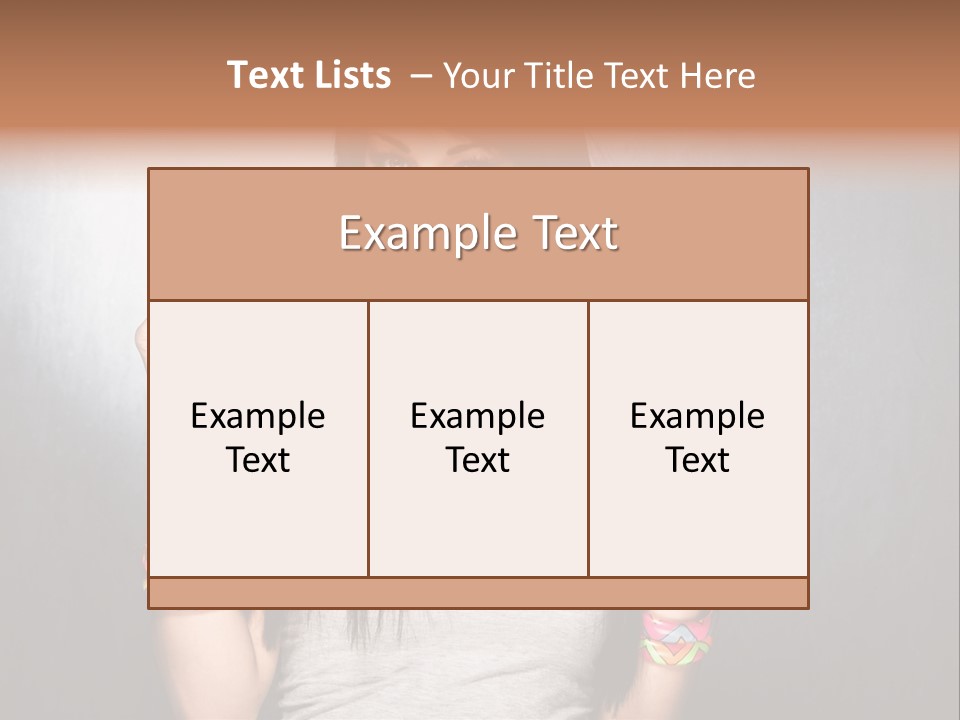 Straight Hair Hairstyle Modern PowerPoint Template