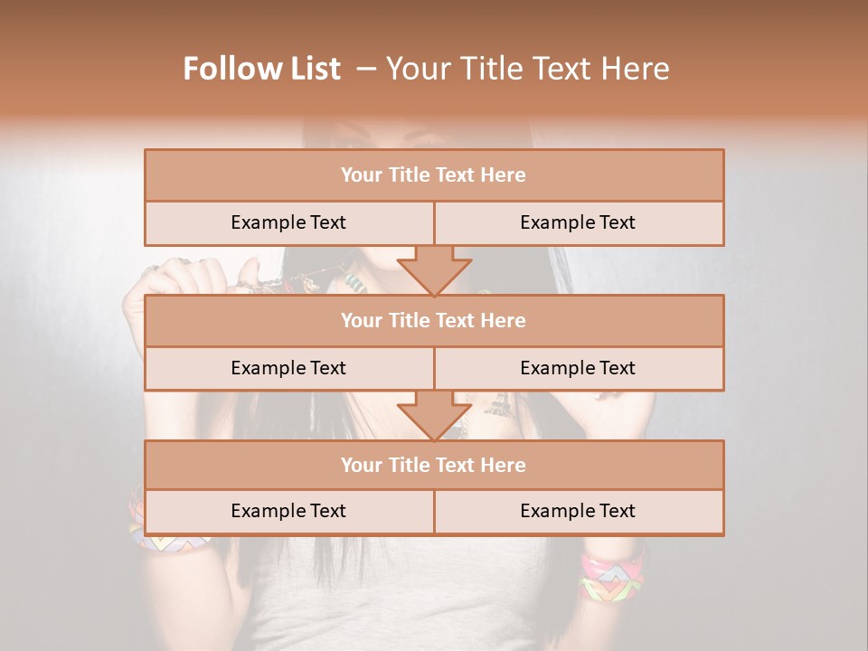 Straight Hair Hairstyle Modern PowerPoint Template