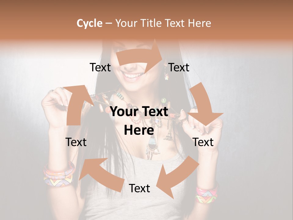 Straight Hair Hairstyle Modern PowerPoint Template