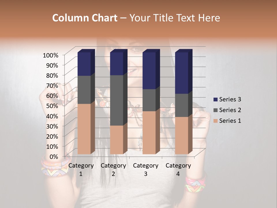 Straight Hair Hairstyle Modern PowerPoint Template