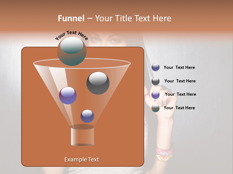 Straight Hair Hairstyle Modern PowerPoint Template