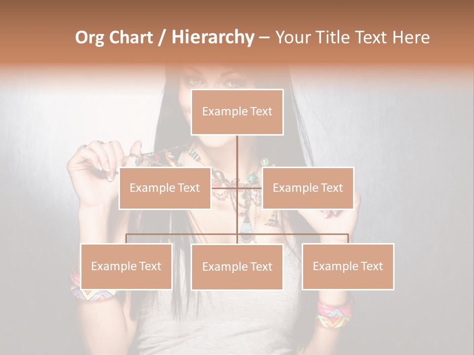 Straight Hair Hairstyle Modern PowerPoint Template