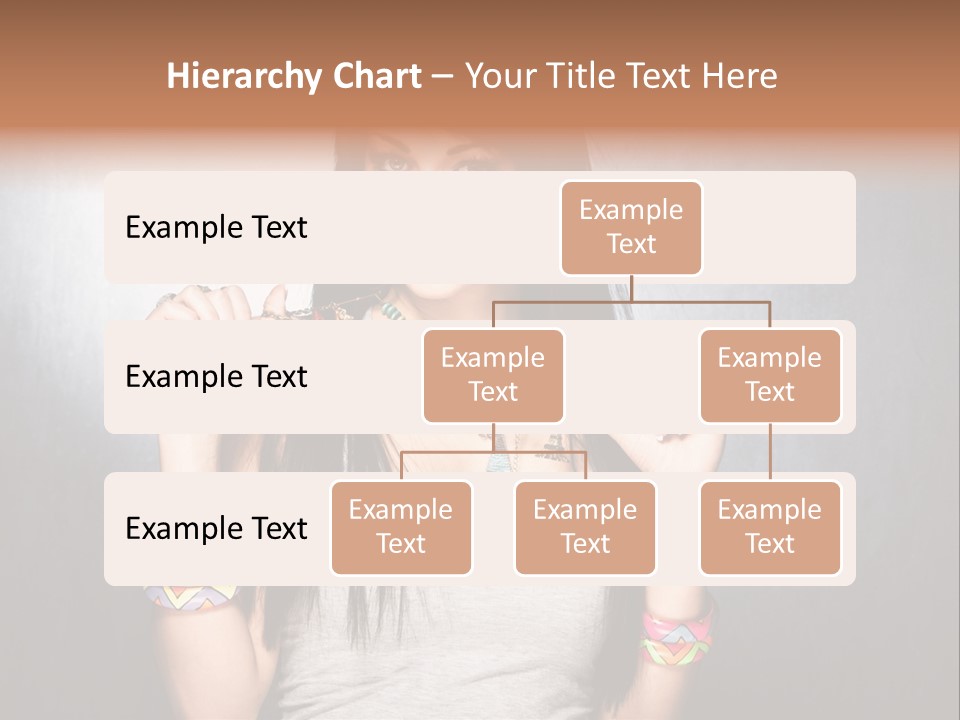 Straight Hair Hairstyle Modern PowerPoint Template