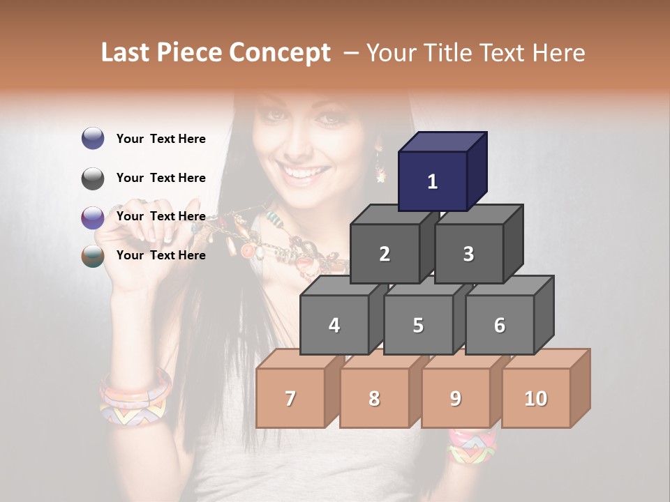 Straight Hair Hairstyle Modern PowerPoint Template