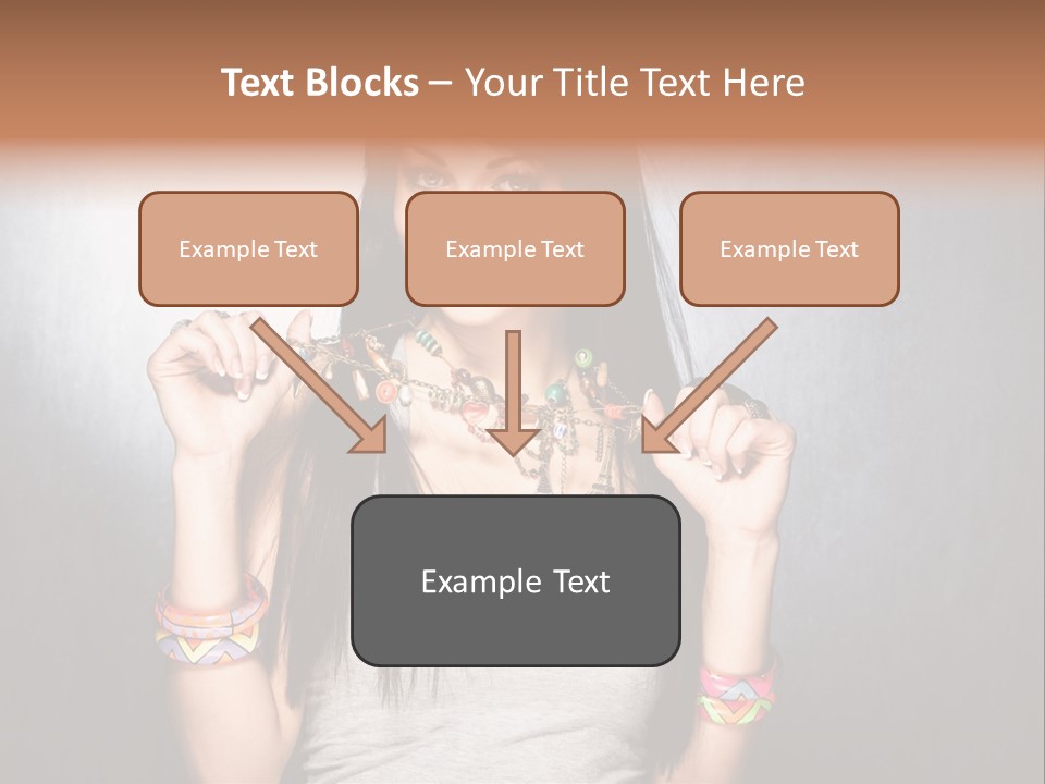 Straight Hair Hairstyle Modern PowerPoint Template