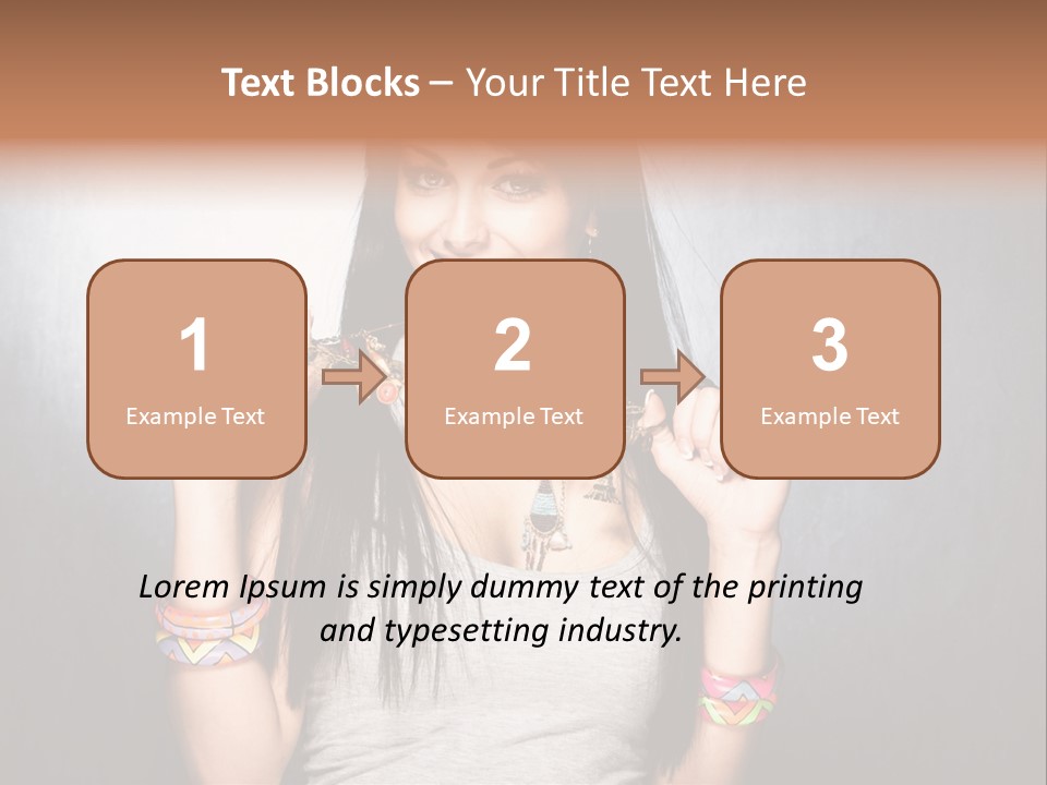 Straight Hair Hairstyle Modern PowerPoint Template