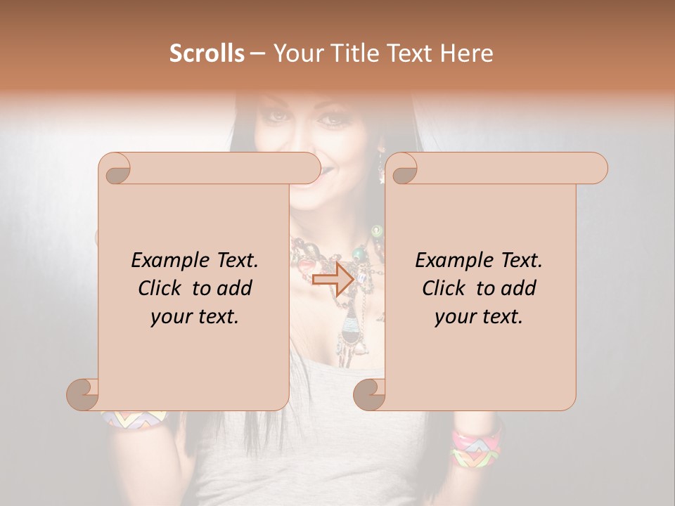 Straight Hair Hairstyle Modern PowerPoint Template