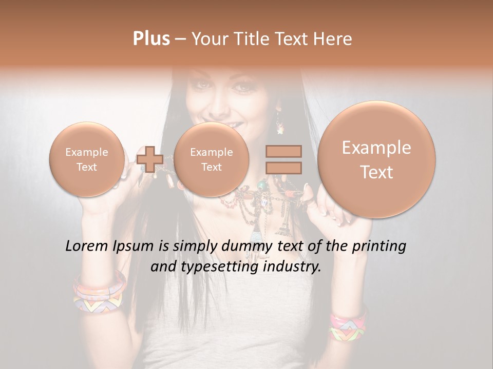 Straight Hair Hairstyle Modern PowerPoint Template