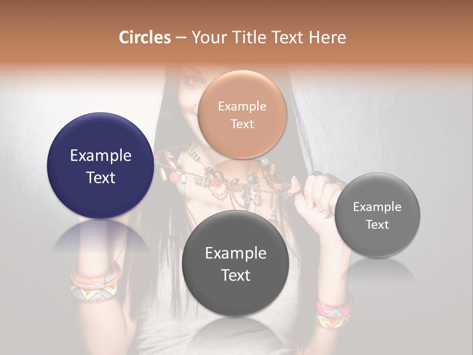 Straight Hair Hairstyle Modern PowerPoint Template