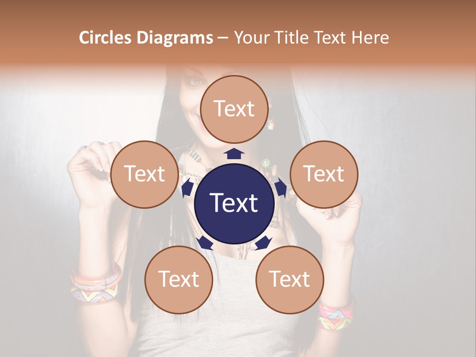 Straight Hair Hairstyle Modern PowerPoint Template