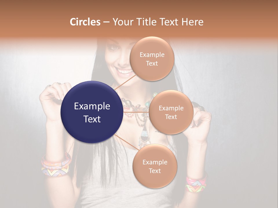 Straight Hair Hairstyle Modern PowerPoint Template