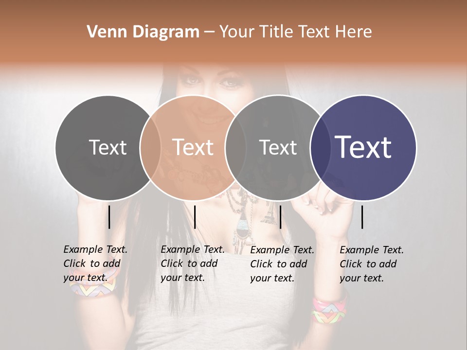 Straight Hair Hairstyle Modern PowerPoint Template