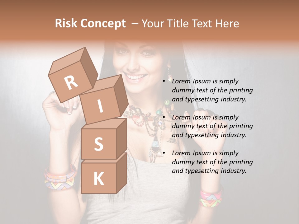 Straight Hair Hairstyle Modern PowerPoint Template