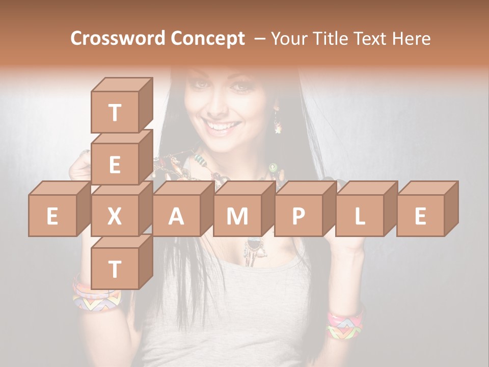 Straight Hair Hairstyle Modern PowerPoint Template