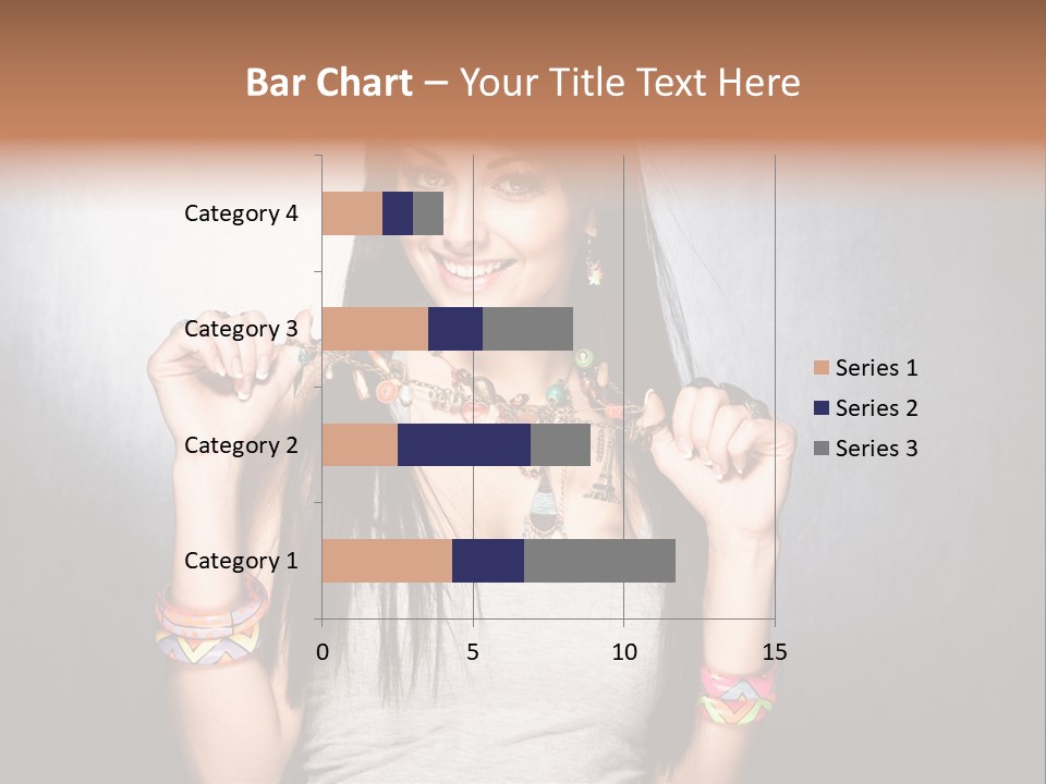 Straight Hair Hairstyle Modern PowerPoint Template