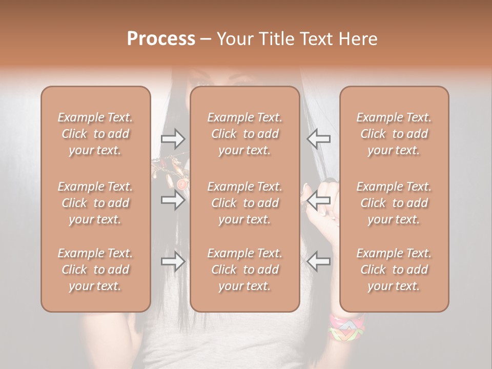 Straight Hair Hairstyle Modern PowerPoint Template