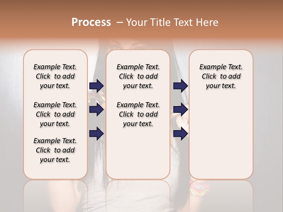 Straight Hair Hairstyle Modern PowerPoint Template
