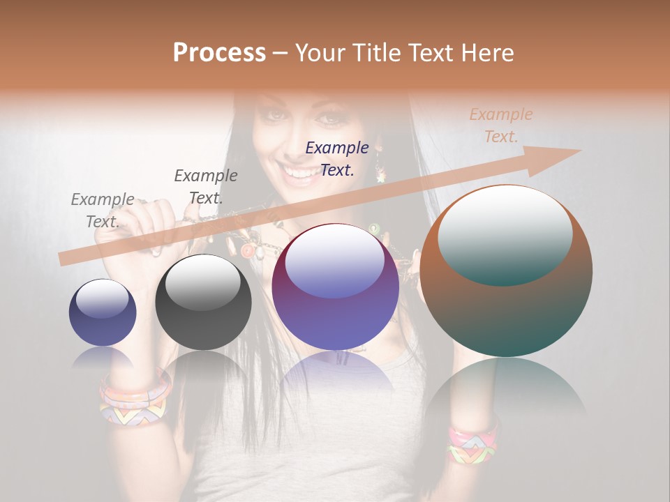 Straight Hair Hairstyle Modern PowerPoint Template