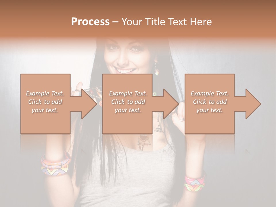 Straight Hair Hairstyle Modern PowerPoint Template