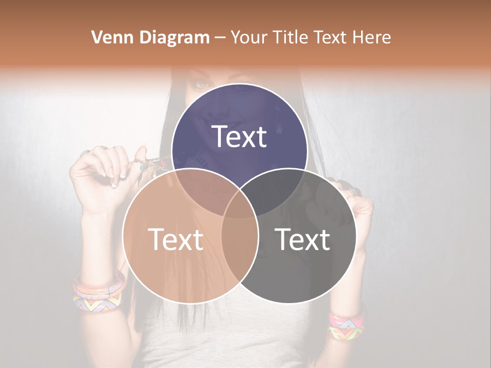 Straight Hair Hairstyle Modern PowerPoint Template