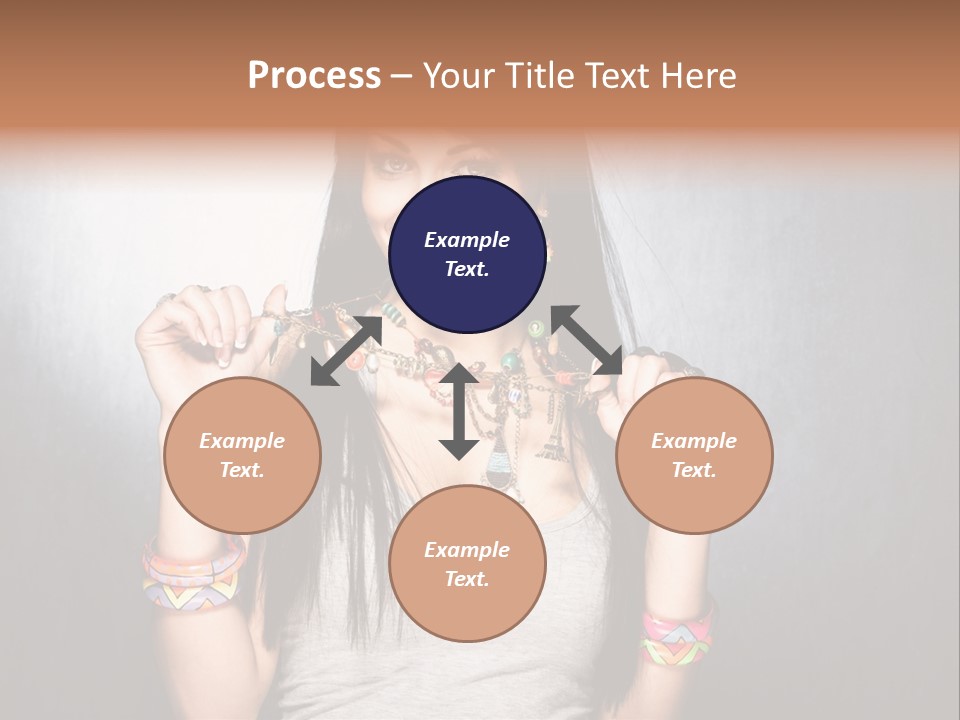 Straight Hair Hairstyle Modern PowerPoint Template