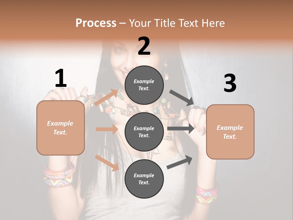 Straight Hair Hairstyle Modern PowerPoint Template