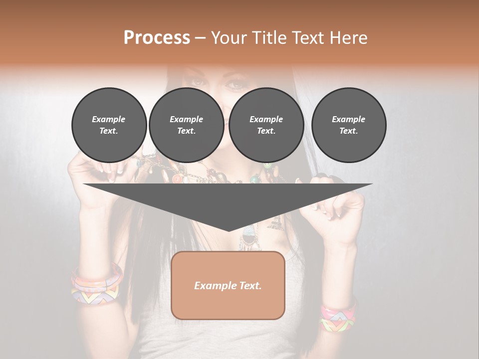 Straight Hair Hairstyle Modern PowerPoint Template