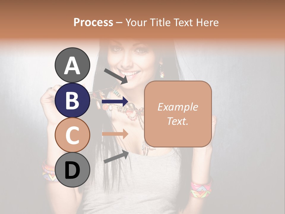 Straight Hair Hairstyle Modern PowerPoint Template