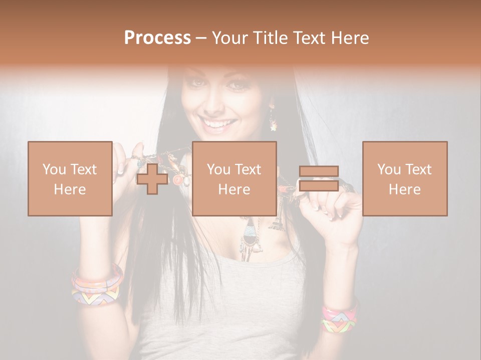Straight Hair Hairstyle Modern PowerPoint Template