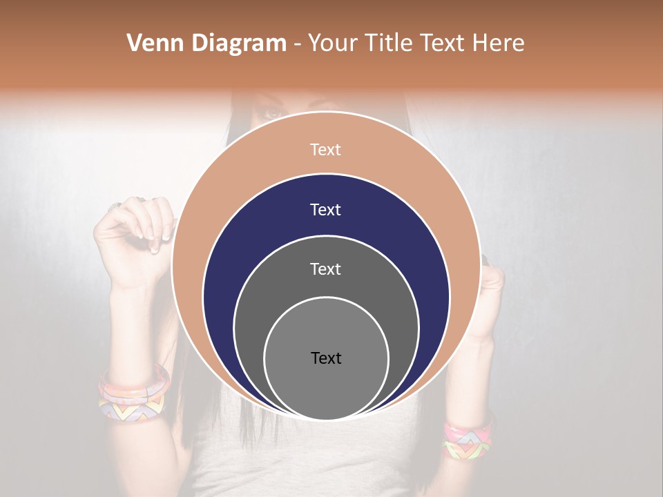 Straight Hair Hairstyle Modern PowerPoint Template