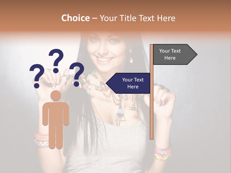 Straight Hair Hairstyle Modern PowerPoint Template