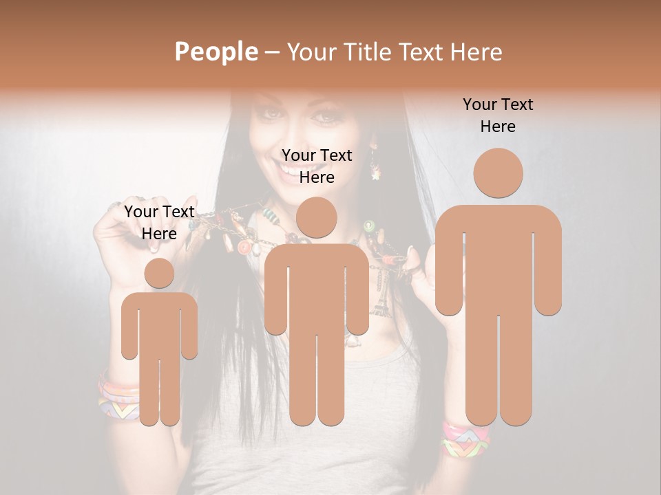 Straight Hair Hairstyle Modern PowerPoint Template