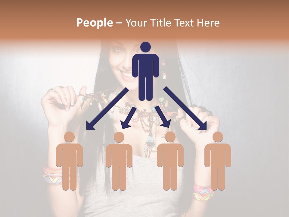 Straight Hair Hairstyle Modern PowerPoint Template