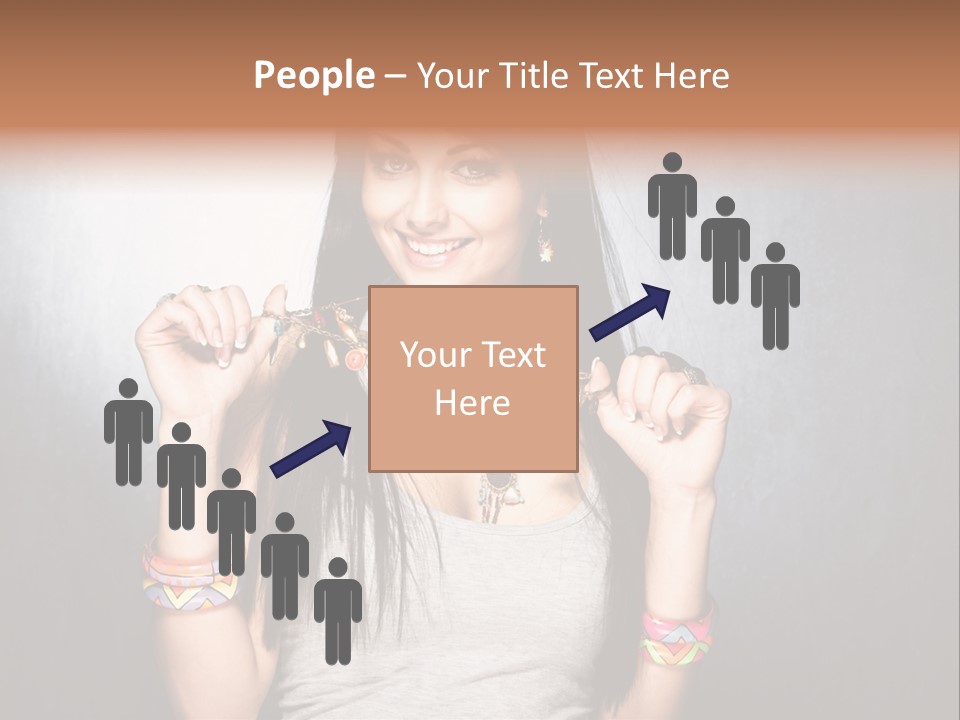 Straight Hair Hairstyle Modern PowerPoint Template