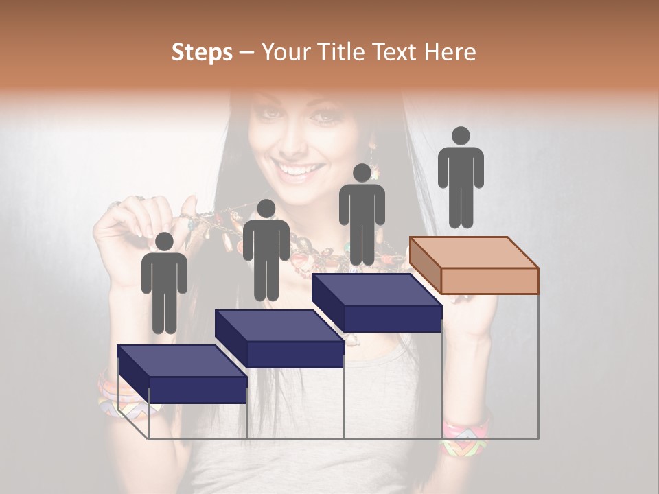 Straight Hair Hairstyle Modern PowerPoint Template