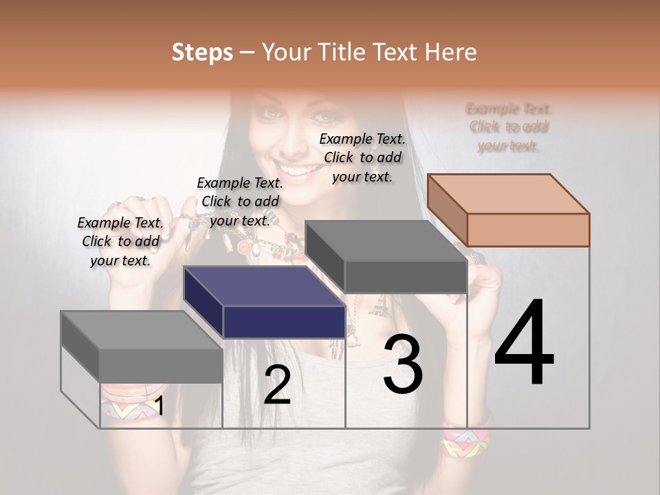 Straight Hair Hairstyle Modern PowerPoint Template