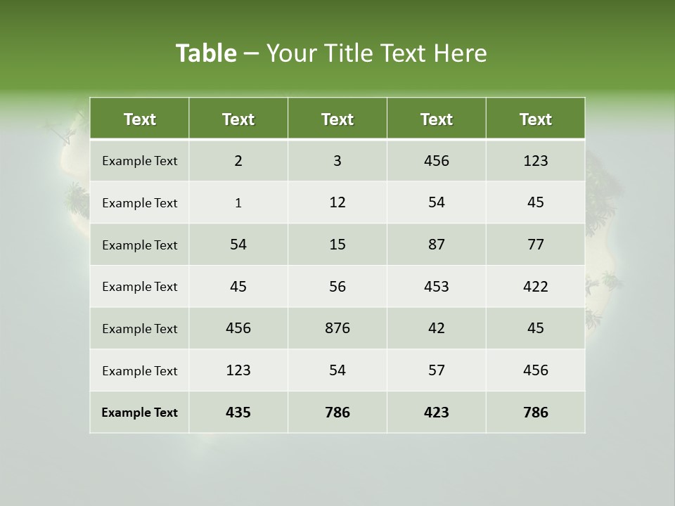 Tropical Tree Wave PowerPoint Template