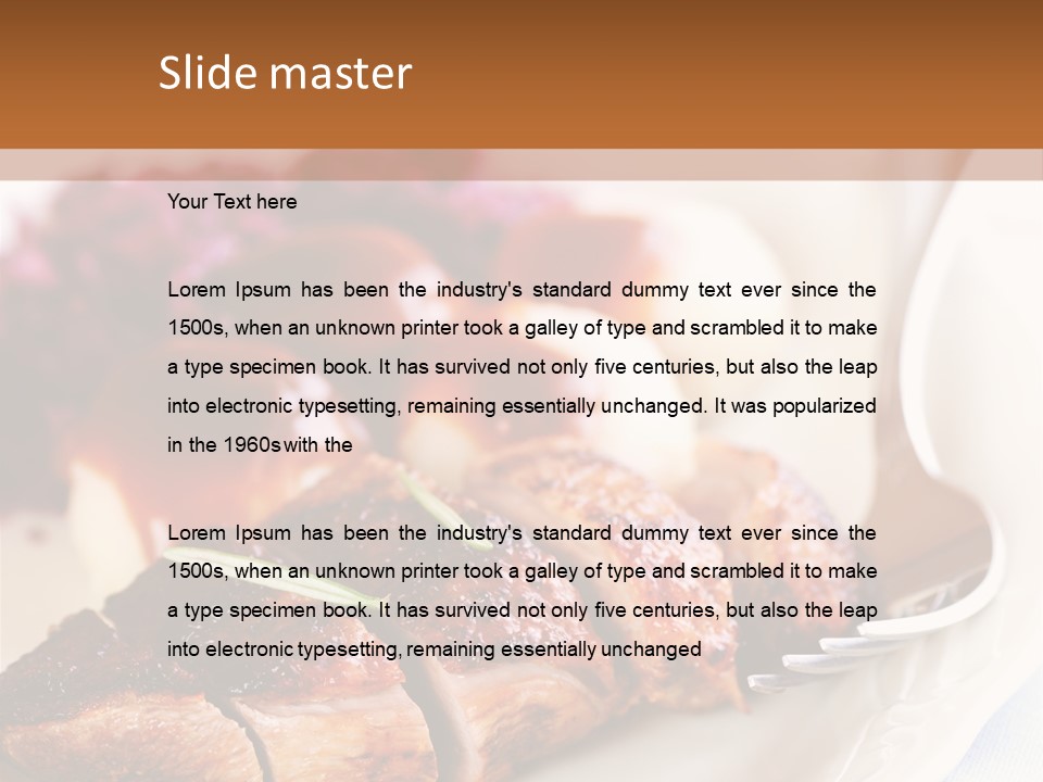 German Cuisine Close Up Roast Duck PowerPoint Template