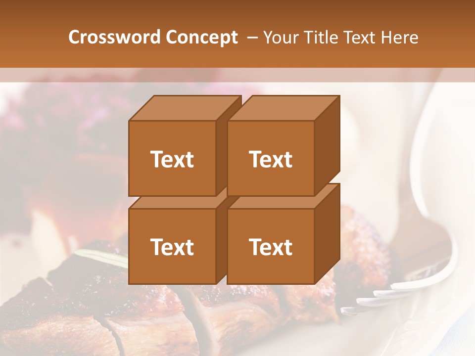 German Cuisine Close Up Roast Duck PowerPoint Template