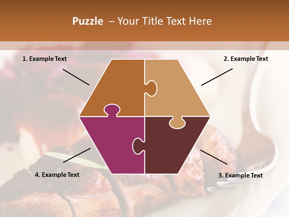 German Cuisine Close Up Roast Duck PowerPoint Template