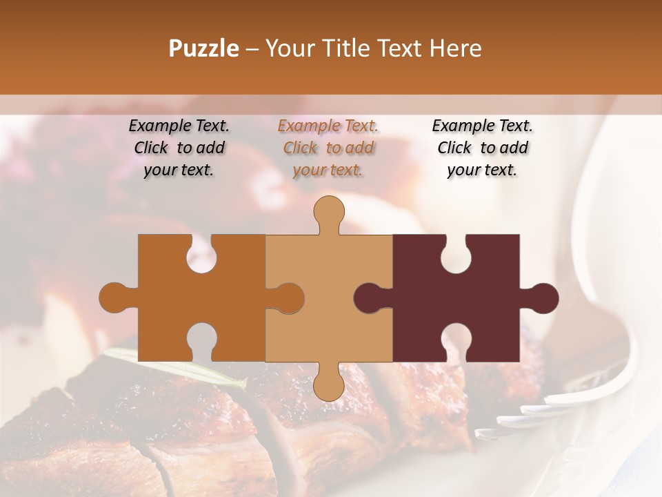 German Cuisine Close Up Roast Duck PowerPoint Template