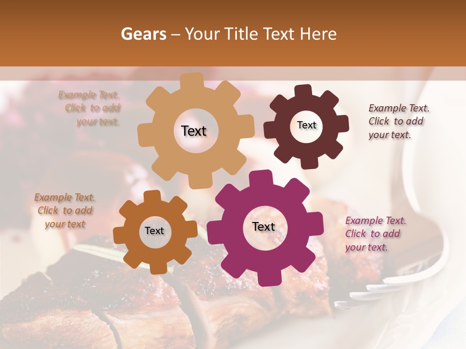 German Cuisine Close Up Roast Duck PowerPoint Template