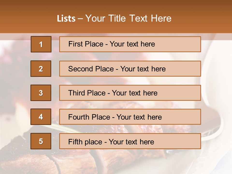 German Cuisine Close Up Roast Duck PowerPoint Template