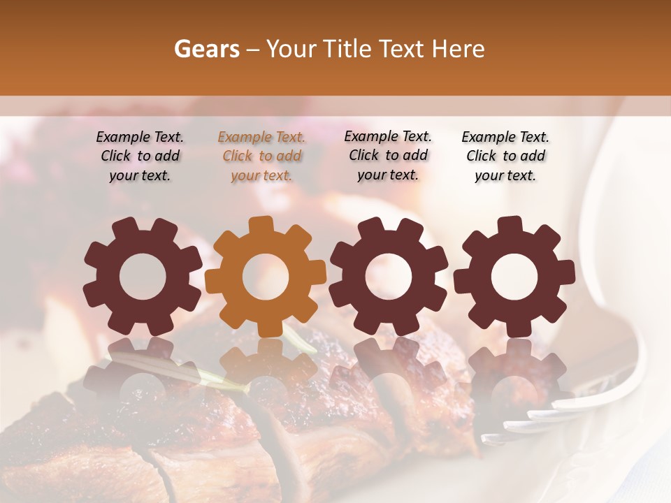 German Cuisine Close Up Roast Duck PowerPoint Template